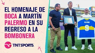 ¡TREMENDA OVACIÓN! El homenaje de BOCA a Martín PALERMO en se regreso a la BOMBONERA