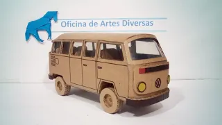 how to make a vw van out of cardboard