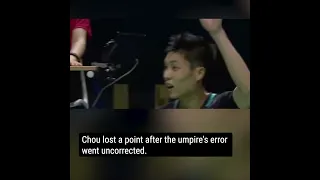 In the spirit of justice, Axelsen conceded the following point to Chou Tien Chen. #shorts #trending