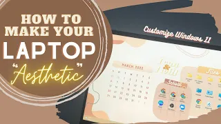 MAKE YOUR LAPTOP AESTHETIC ✨ (Customize Windows 11) | Wallpaper Organizer