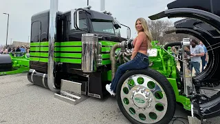 BIGGEST TRUCK show in America!! First Ever 28” wheels on a SEMI !! MATS 2024 Mid America Truck SHOW