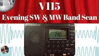 Retekess V115 Portable Radio | Evening Shortwave & MW Band Scans