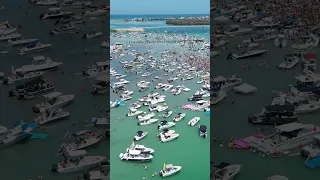 Massive H2O Sandbar Party- Memorial Weekend 2023 | Boca Grande 🏖️🚤 #shorts #boating #memorialday