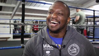 Dillian Whyte does an impression of Anthony Joshua