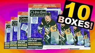 WHAT AN OPENING! 10 Blaster Boxes of 2020-21 O-Pee-Chee Platinum Retail Hockey