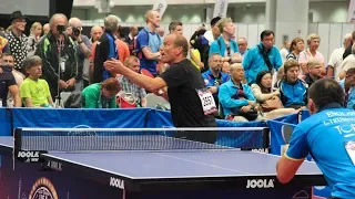 2018 World Veteran Championships Table Tennis - Singles Semis & Finals - Table 3