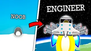 I upgraded this penguin into a SPACE ENGINEER in Learn to Fly 3!