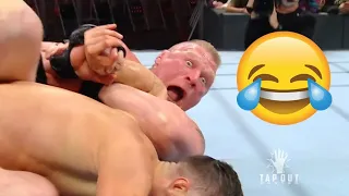 Brock Lesnar के WWE में 10 सबसे मज़ेदार पल || Funniest Moments