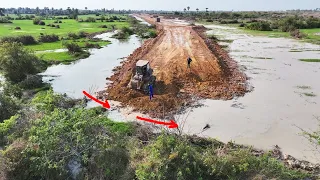 Mastering The Challenging Work of the SHANTUI SD13 BULLDOZER Canal Road Building and 12wheel Truck