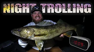 Trolling crankbaits at night for walleye (GIANT caught!)