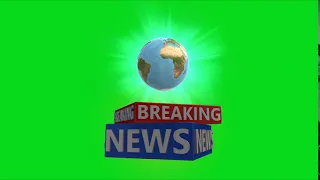 Breaking News with Rotating Globe Green Screen Chroma Key 3D animation.