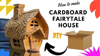 DIY Fairy House Using Cardboard |Easy Craft Miniature. Cardboard craft.