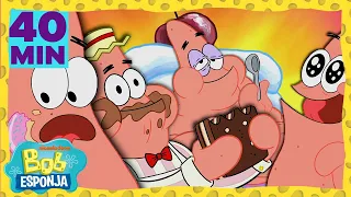 Bob Esponja | Patrick comendo TUDO por 40 minutos!| Bob Esponja em Português