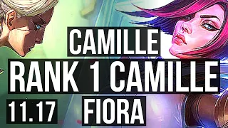 CAMILLE vs FIORA (TOP) | Rank 1 Camille, Rank 4, Godlike, 8/2/2 | KR Challenger | v11.17