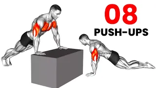 8 TYPES OF PUSH UPS AT HOME | PUSH UPS FOR CHEST | PUSH UPS FOR BEGINNERS