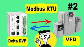 Подключение по протоколу Modbus преобразователя частоты часть 2
