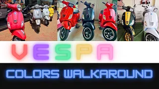 Vespa Scooter Colors in 2023 4K detailed walk around | #vespa #vespascooter