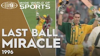 Michael Bevan hits FOUR off last ball to save Australia - 1996 | Wide World of Sports
