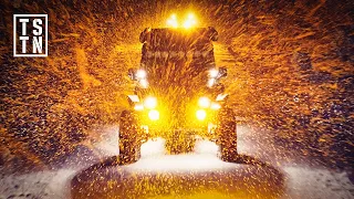 Driving Into a BLIZZARD Off-Road After Dark