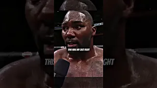 Late Anthony 'Rumble' Johnson's emotional interview after his last UFC fight against DC. 😥