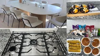 Dinning Set Progress||Full Day In The Kitchen||Cooker Top Deep Clean||Cat Essentials restock