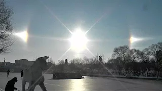 Video: 'Three sun' phenomenon appears in China