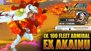 6★ EX Fleet Admiral Akainu [LV. 100] League Battle Gameplay | ONE PIECE Bounty Rush | OPBR