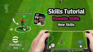 Ronaldo skills Tutorial efootball 2024 Mobile || Ronaldo skills tutorial pes 2024.