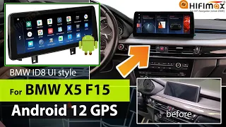 12.3'' BMW X5 F15 F16 Android 12 GPS navigation screen | BMW X5 Apple Carplay Android Auto update!