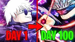 [JUJUTSU INFINITE] Surviving 100 Days As GOJO SATORU In Roblox Jujutsu Kaisen!