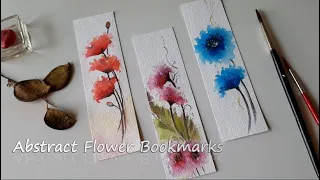 Abstract watercolor floral design-7/Bookmarks/ Watercolor painting/Abstract/Floral/diy/art/How to