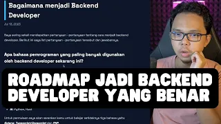 Bagaimana Menjadi Backend Developer | PZN Reaction