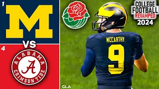 Michigan vs. Alabama | 2024 Rose Bowl Simulation | College Football Playoff | NCAA 14 Revamped Mod