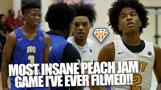 Sharife Cooper vs Zion MOST INTENSE Peach Jam BATTLE I've EVER Filmed!! | + BJ Boston GOES OFF