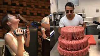 Salt Bae Cutting The Best Meat in Nusret Dubai! #27