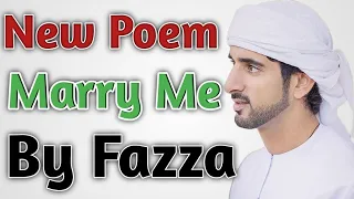 Fazza's Poem 👉 Marry Me |Poem by Fazza || Sheikh Hamdan / Faz3 / Faaz /فزاع