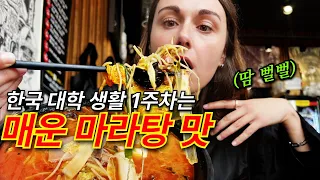 프랑스여자 매운 마라탕 폭풍 먹방