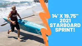 Unboxing & Beach Starts 14' x 19.75" 2021 Starboard Sprint X CELSIUS X Deep Blue Life