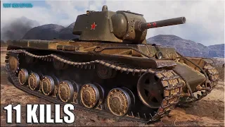 Затащил на ФУГАСАХ ✅ КВ-1 Колобанов ✅ World of Tanks лучший бой