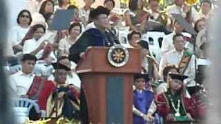 Pres. Noynoy Aquino at the 100th UP Diliman University Grad 4/5