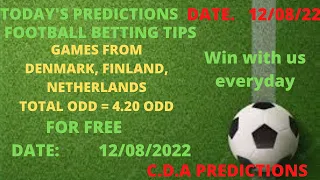 FOOTBALL PREDICTION TODAY 12/08/2022|SOCCER PREDICTION|BETTING #betting #bettingstrategy