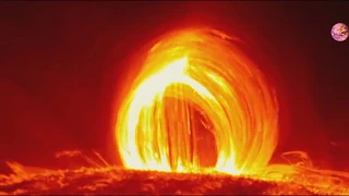 Nasa SDO Fiery Looping rain on the Sun / Molten Rainbow a closer look - Time Lapse Sun Video