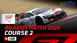 LIVE | Course 2 | Brands Hatch | Fanatec GT World Challenge Europe 2023 (Francais)