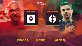 Sentinels vs Evil Geniuses - VCT Americas Stage 1 - W3D4 - Map 1