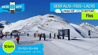 Serfaus Fiss Ladis / #10 of TOP 10 longest ski runs in Austria - 10 km, from top to bottom