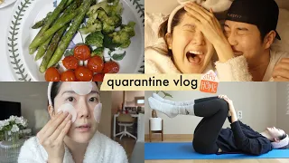 what i've been doing during quarantine: skincare, cooking, stretching, unboxing, kdrama rec💪