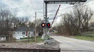 2 Amtraks at Elston, MO