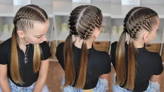 Trenzas pegadas paso a paso / dutch braid tutorial / peinados para niñas