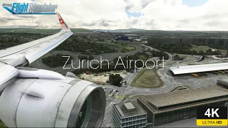 Microsoft Flight Simulator 2020 - 4K Extreme Graphics | Realistic A320neo Landing In Zurich