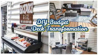 DIY Patio Makeover on a Budget 2021 | Outdoor Decorating Ideas | Deck Transformation